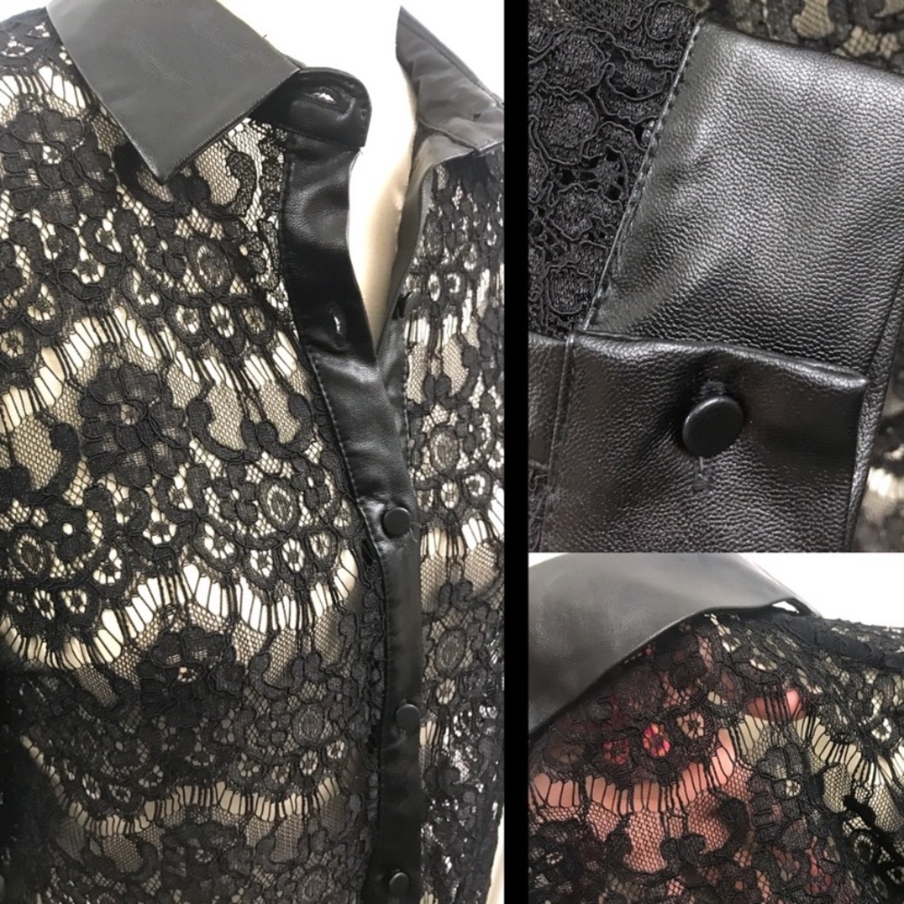 Lace button down blouse nwot - Picture 3 of 3